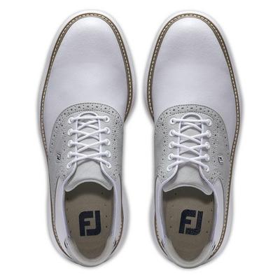 FootJoy Traditions Golf Shoe - White/White/Grey - thumbnail image 6