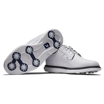 FootJoy Traditions Golf Shoe - White/White/Navy - thumbnail image 5