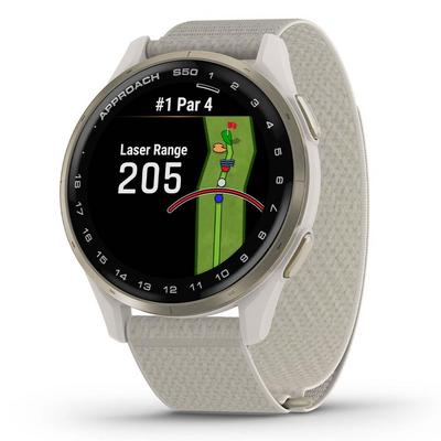 Garmin Approach S50 GPS Golf Watch - Cream Gold - thumbnail image 1