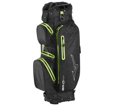 Mizuno BR-DRI Waterproof Golf Cart Bag - Black/Green - thumbnail image 1