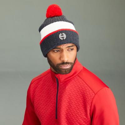 Ping Bassett SensorWarm Knit Bobble Hat - Navy Multi - thumbnail image 2