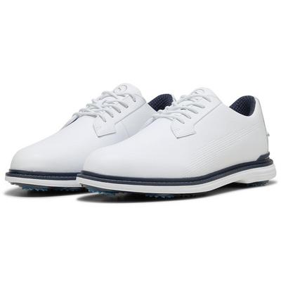 Puma Royale Golf Shoes - Puma White/Deep Navy/Team Light Blue - thumbnail image 3