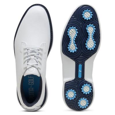 Puma Royale Golf Shoes - Puma White/Deep Navy/Team Light Blue - thumbnail image 4