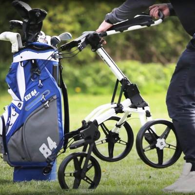 Longridge Ezeglide Bolt 2 Auto Opening Push Trolley - Black/Blue - thumbnail image 8