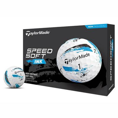 TaylorMade SpeedSoft Ink Golf Balls - Blue - thumbnail image 1