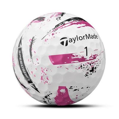 TaylorMade SpeedSoft Ink Golf Balls - Pink - thumbnail image 2