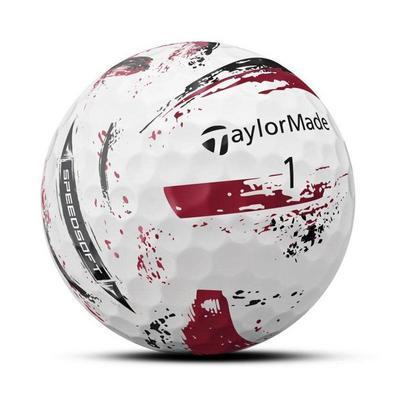 TaylorMade SpeedSoft Ink Golf Balls - Red - thumbnail image 2