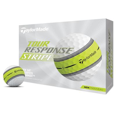 TaylorMade Tour Response Stripe Golf Balls - White/Green (4 FOR 3) - thumbnail image 2