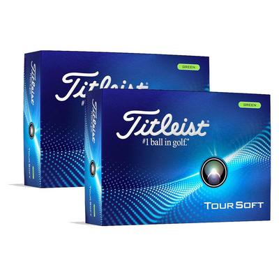 Titleist Tour Soft Golf Balls 2024 - Green (Double Dozen Offer) - thumbnail image 1