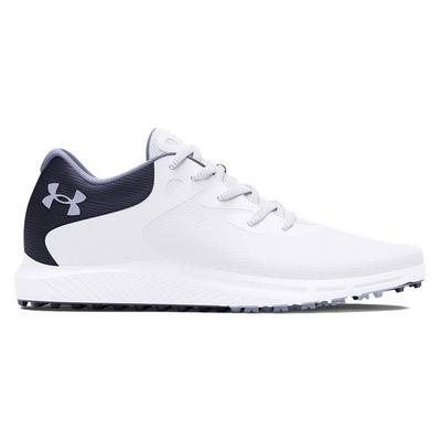 Under Armour Womens UA Charged Breathe 2 Spikeless Golf Shoes - White/Navy