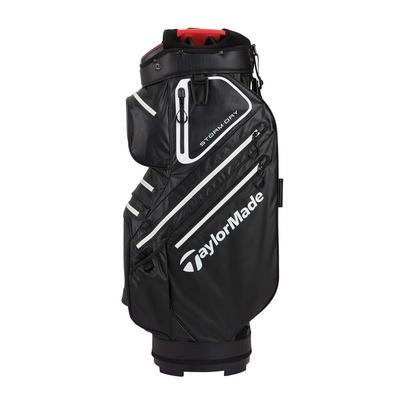 TaylorMade Storm Dry Waterproof Golf Cart Bag Black/White/Red - thumbnail image 4