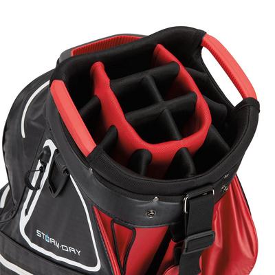 TaylorMade Storm Dry Waterproof Golf Cart Bag - Red/Black - thumbnail image 5