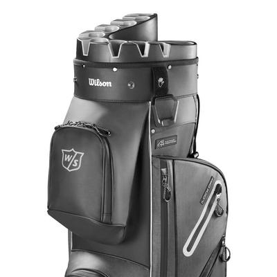 Wilson I-Lock DRY Organiser Waterproof Golf Cart Bag - Black/Silver - thumbnail image 5