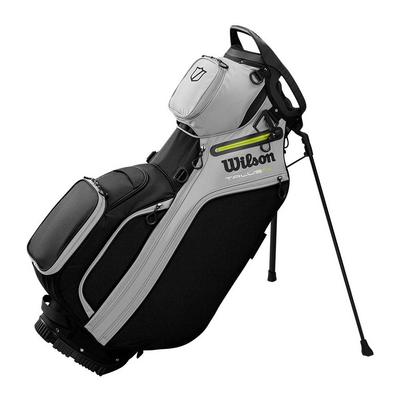 Wilson Talus 14 Way Golf Stand Bag - Black/Grey/Yellow - thumbnail image 1