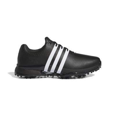 adidas Tour360 24 Boost Golf Shoes - Black/White - thumbnail image 1