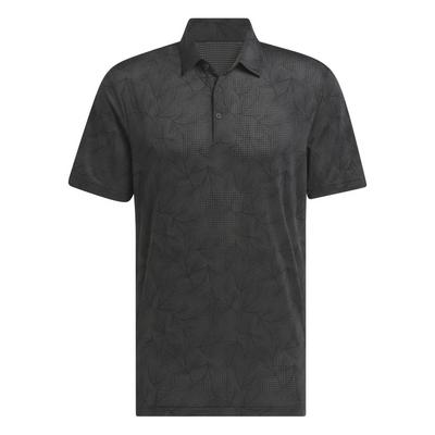 adidas Ultimate365 Pine Print Golf Polo - Carbon/Black - thumbnail image 1