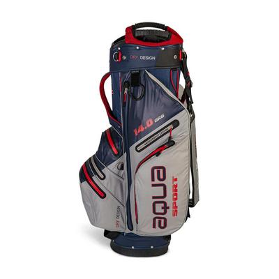 Big Max Aqua Sport 3 Waterproof Golf Cart Bag - Navy/Silver/Red - thumbnail image 2