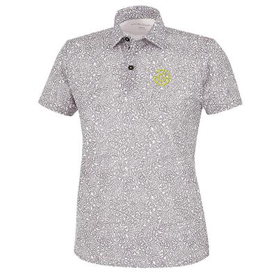 Galvin Green Remy Ventil8+ Junior Golf Shirt - White/Grey/Yellow - thumbnail image 2