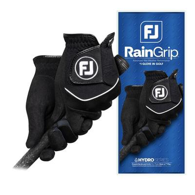 FootJoy RainGrip Ladies Golf Gloves Pair - Black - thumbnail image 1