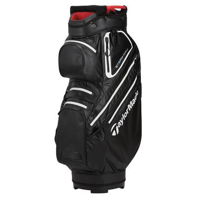 TaylorMade Storm Dry Waterproof Golf Cart Bag Black/White/Red - thumbnail image 1