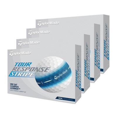 TaylorMade Tour Response Stripe Golf Balls - White/Blue (4 FOR 3) - thumbnail image 1