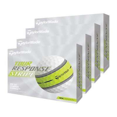 TaylorMade Tour Response Stripe Golf Balls - White/Green (4 FOR 3) - thumbnail image 1