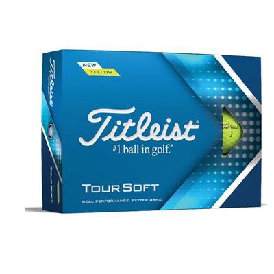 Titleist Tour Soft Golf Balls - Personalised - Yellow - thumbnail image 1