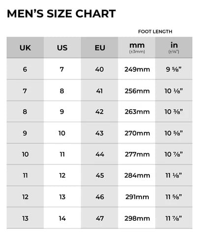 Size Chart for Duca Del Cosma Flyer Golf Shoes - White/Navy
